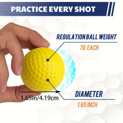 18pc Golf Practice Balls for Indoor/Outdoor Training Improve Your Game