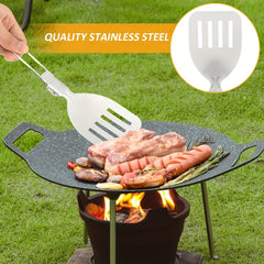 5pcs Portable Stainless Steel Cooking Utensils for Camping and Picnics
