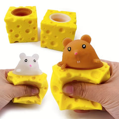 4 Pcs Squeeze Mouse Cheese Toy - Fun Kids' Birthday Gift