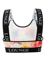 Sexy Tie Dye Floral Print Bralette