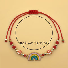 12pcs Pride Rainbow Clay Crystal Bracelet Family Gift