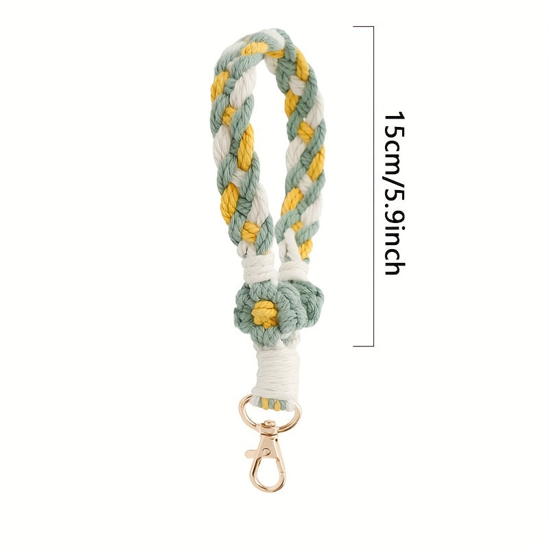 Boho Flower Keychains & Wristbands for Girls
