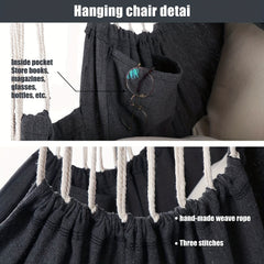 Outdoor Garden Oversized Hammock Swing Chair Tassel Hammock Detachable Iron Pipe
