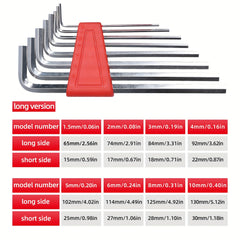 Red Hexagonal Wrench Set Tool for Car Repairing