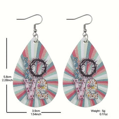 Teardrop Shape Earrings for Christmas Holiday Birthday