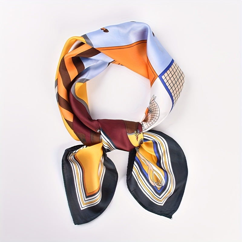 Horse Print Square Scarf Classic Bandana Neckerchief