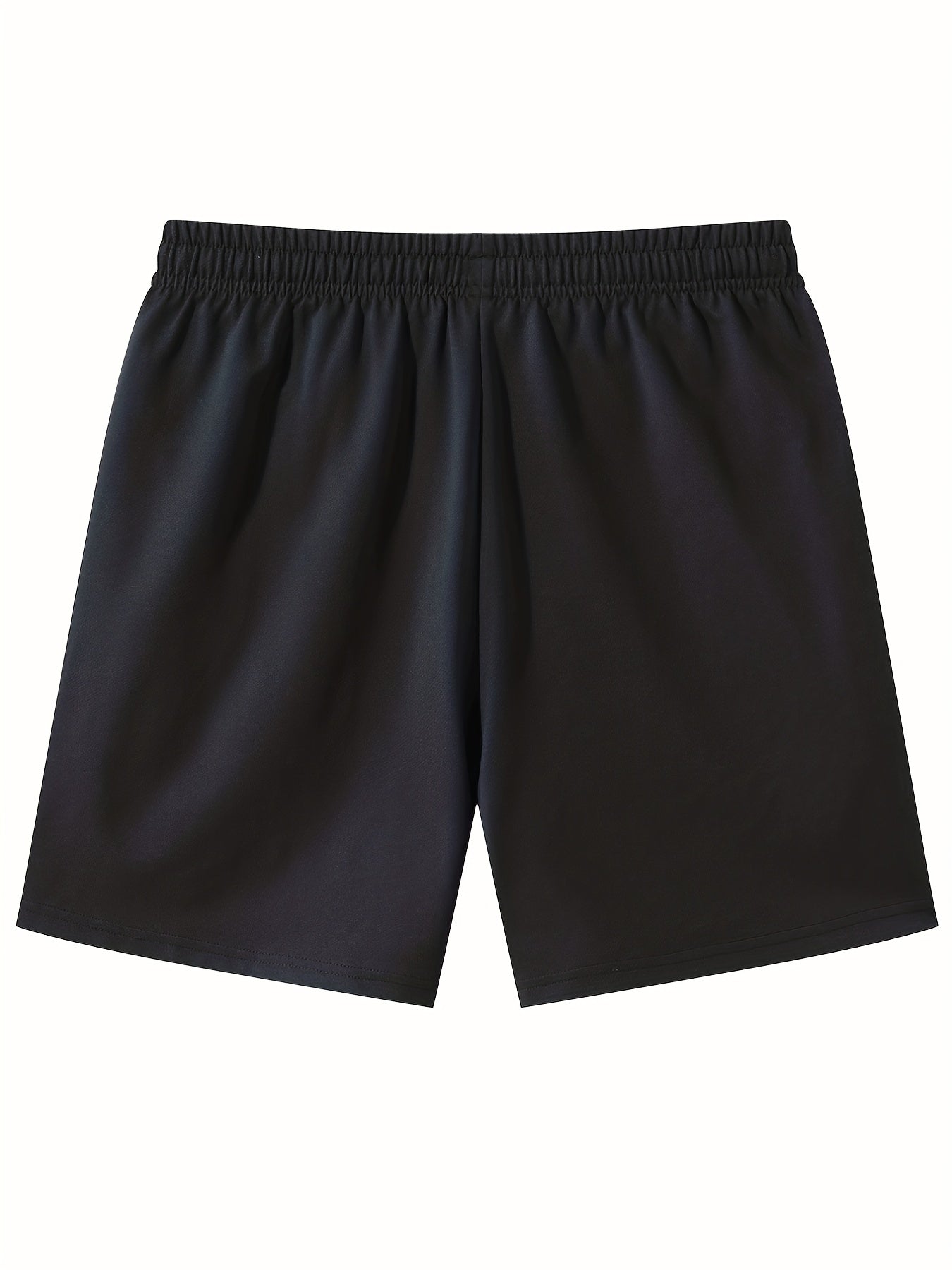 Men's Casual Solid Color Elastic Waist Drawstring Shorts for Summer