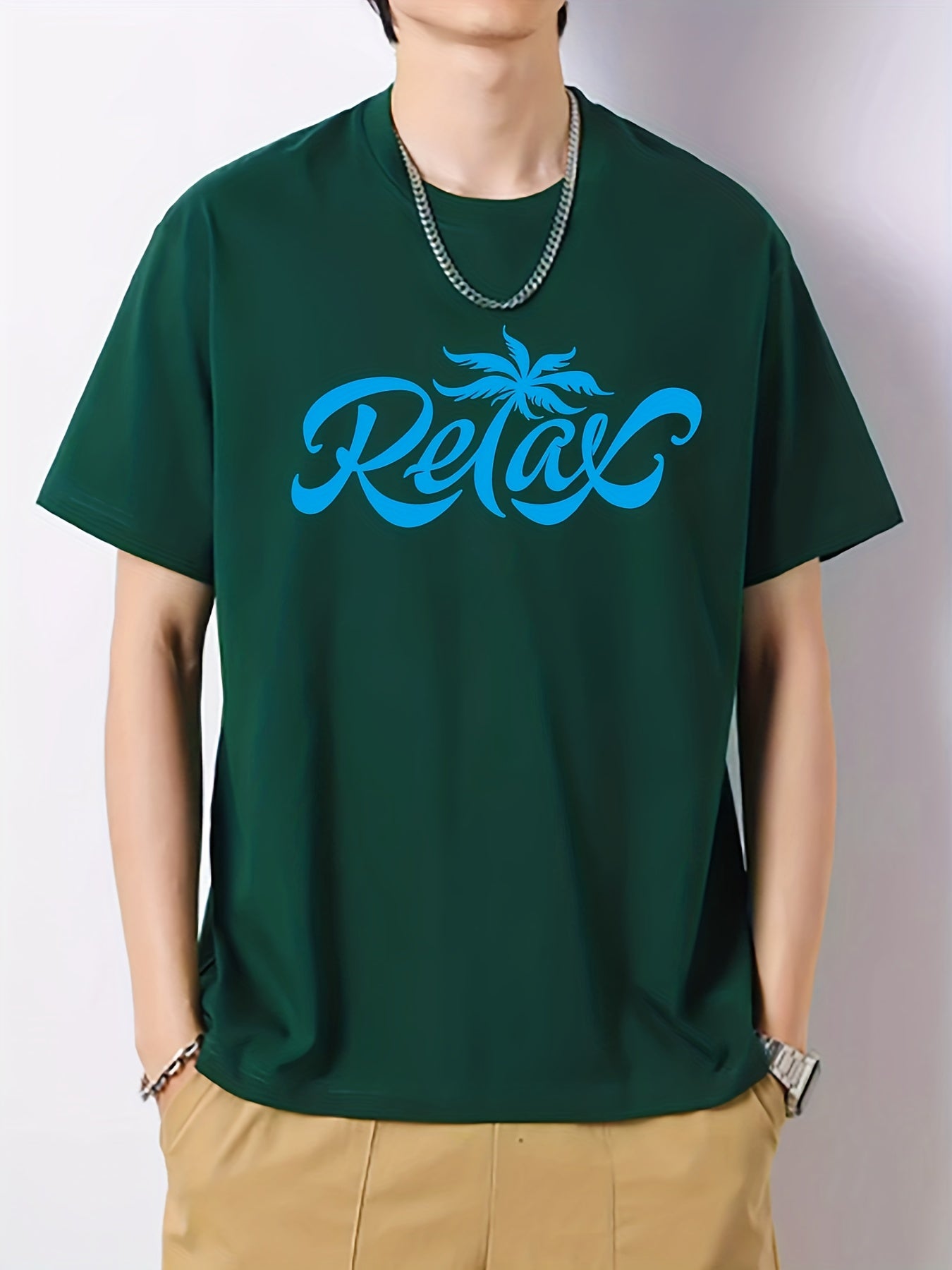 Men's Cotton Graphic Crew Neck Active T shirt Casual Comfy Tees