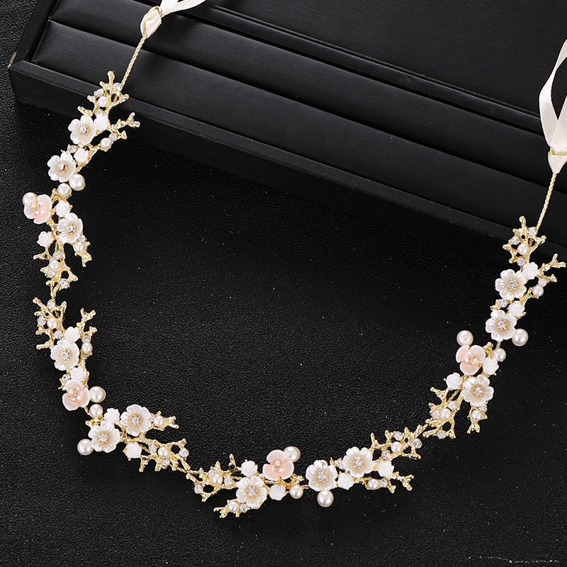 Crystal Bridal Hair Vine Pearl Wedding Hair Jewelry Women Crowns