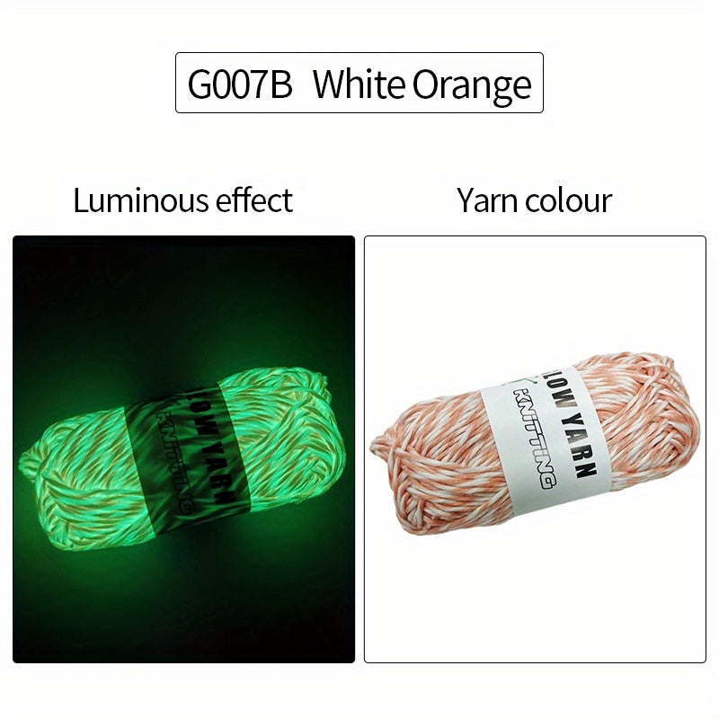 1 Skein Mixed Glow In The Dark Yarn for DIY Knitting and Crocheting