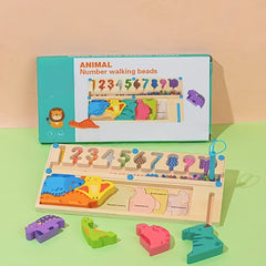 Magnetic Pen Rolling Ball Game Shape Number Matching Building Blocks
