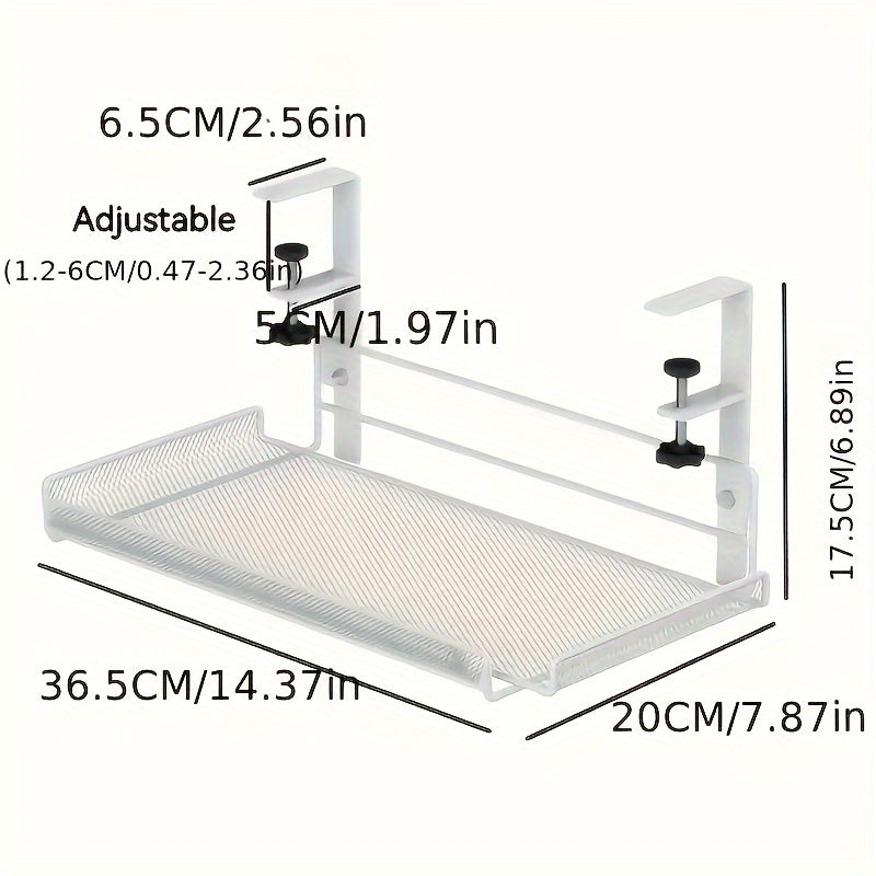 Adjustable Office Iron Art Desk Storage Rack
