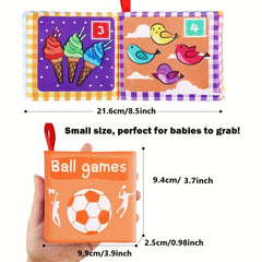 8pcs Baby Cloth Books Soft Touch Sensory Activity Book Animals Plants Musical