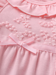 Baby Lace Bow Footed Jumpsuit