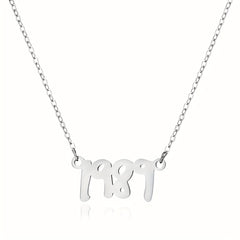 Lucky Number 1989 Charm Necklace Year Number Charm Necklace Clavicle Chain