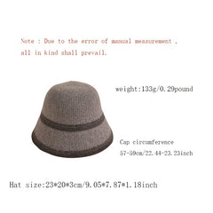 Multicolor Wool Bucket Hat Unisex Valentines Gift