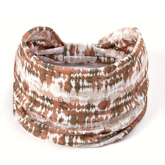 Bohemian Tie Dye Rhombus Pattern Headband Knotted Headband
