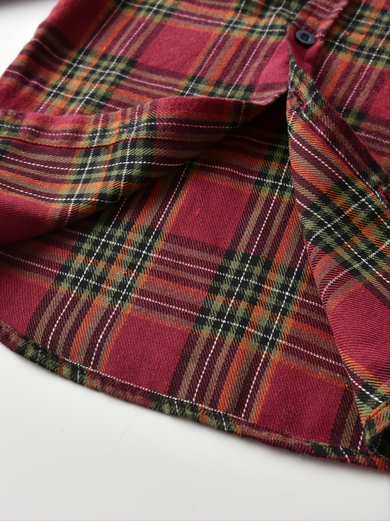 Boys' Colorblock Plaid Button Shirt