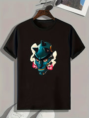 Cartoon Character Print Men's Graphic T shirt for Summer