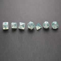 7pcs Iridescent Glitter Polyhedral Dice Set - Christmas Thanksgiving Gift