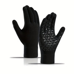 Winter Knitted Gloves Touch Screen Warm Anti Slip Cycling