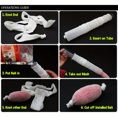 Carp Fishing PVA Mesh Refill Roll Hair Rig Hook Bait Feeder Net Bags