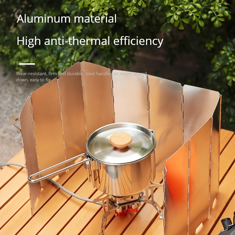 Outdoor Gas Stove Windshield Folding Cassette Stove Windshield