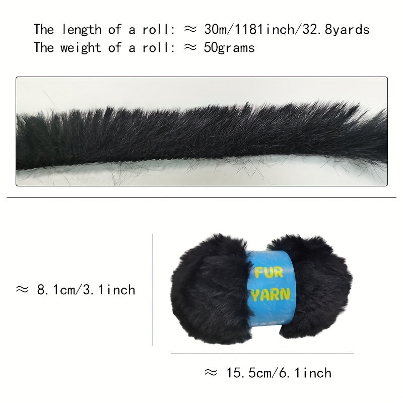 Soft Yarn Faux Mink Fur Yarn For DIY Knitting And Crocheting