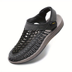Men's Closed Toe Knit Sandals Durable Non Slip Outdoor Shoes