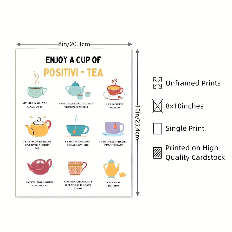 Cup of Positivity Teen Mental Health Print Therapy Office Decor