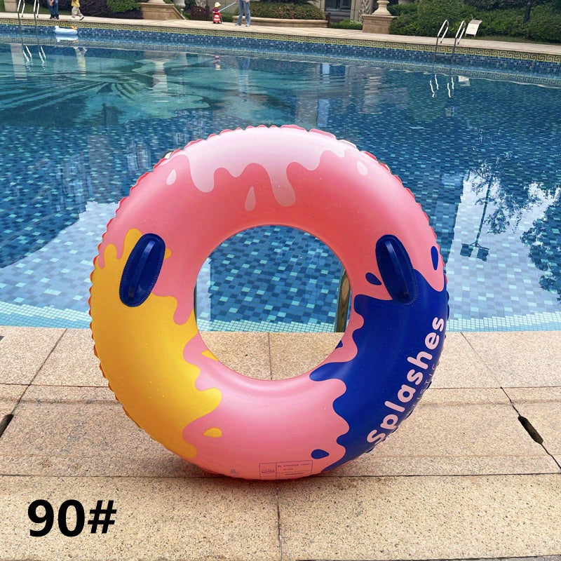 Adult Swimming Ring with Safety Handle for Water Fun