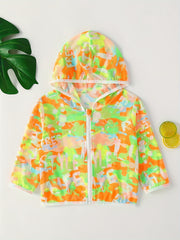 Camouflage Zipper Hooded Jacket for Baby Boys and Girls
