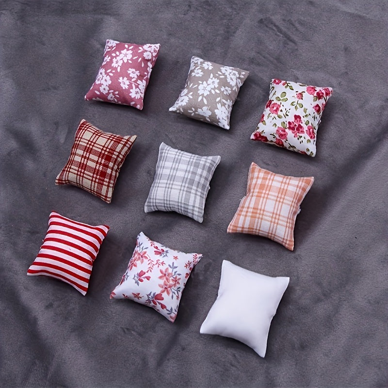 3pcs Dollhouse Mini Pillow Micro Sofa Cushion Ornament Photography Props