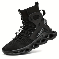 Men's High Top Blade Sneakers For Jogging Tennis Gym