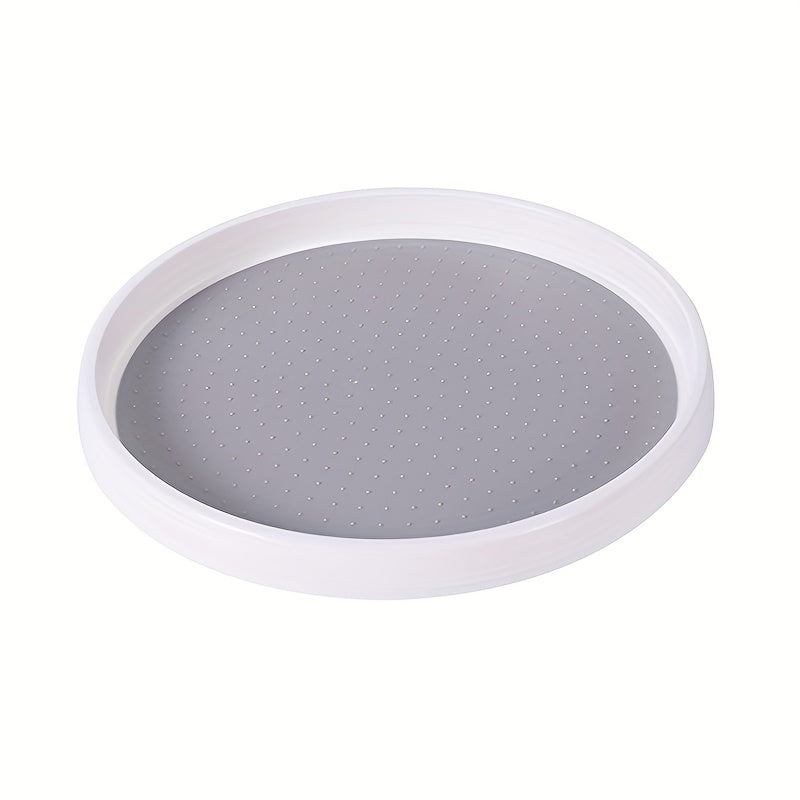 2 Layer Turntable Storage Tray Non Slip Rotating Seasoning Box Cosmetic Kitc