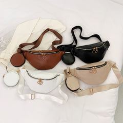 Women's Faux Leather Chest Purse with Coin Purse