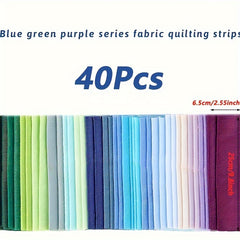 40pcs Fabric Bundles Quilting Patchwork Scrap DIY Sewing Craft