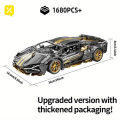 Golden Bull Sports Car Building Brick Model Toy for Adult Boy