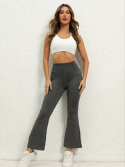 Flared Legs Yoga Pants High Stretch Tummy Control Casual Running Pants
