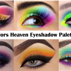 Neon Glitter Matte Eyeshadow Palette Natural Nude