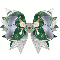 Colorful Christmas Party Hair Bow Clip for Girls