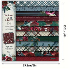 12 Sets DIY Photo Albums Scrapbook Flower Background Paper & 6" Patterned Paper
