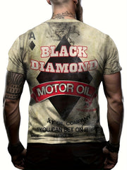"BLACK DIAMOND" Men's Short Sleeve Graphic Tee Shirt