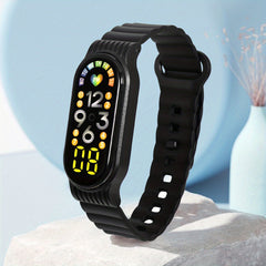 Girl Teens LED Electronic Watch Heart Touch Screen Weekly Date Sports Student