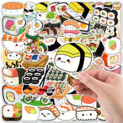 50pcs Sushi Graffiti Series Stickers Waterproof DIY Diary Sticker Pack