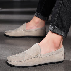 Men's Customizable Loafer Shoes Stitching Durable Slip On Moccasins