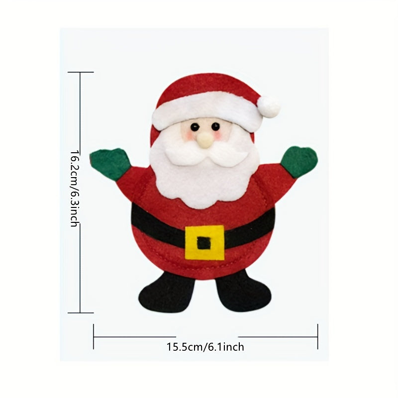 3pcs Christmas Cutlery Holders Snowman Santa Reindeer Pockets Tableware Decor