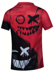 Graffiti Smile Graphic T Shirt for Kids 3D Print Quick Dry & Stretch