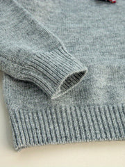 Preppy Style Lace Collar Knit Sweater