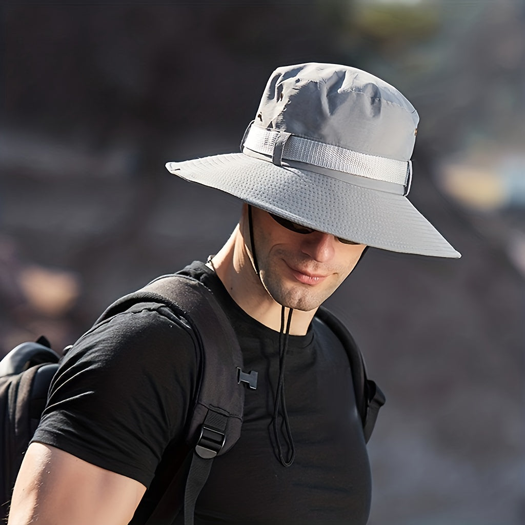 Adult's Sun Protection Fishing Bucket Hat Lightweight Wide Brim Sun Cap